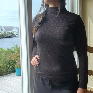 Sparkle Mock Neck Top